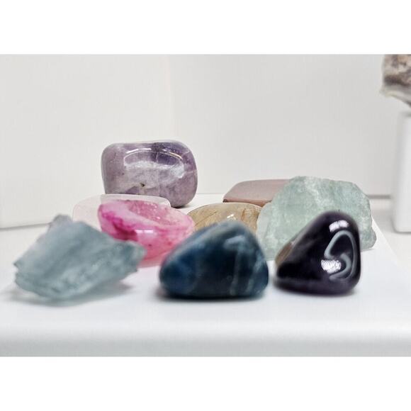 Vintage Natural Rough Mineral/Gems Lot (9) - Picture 1 of 12